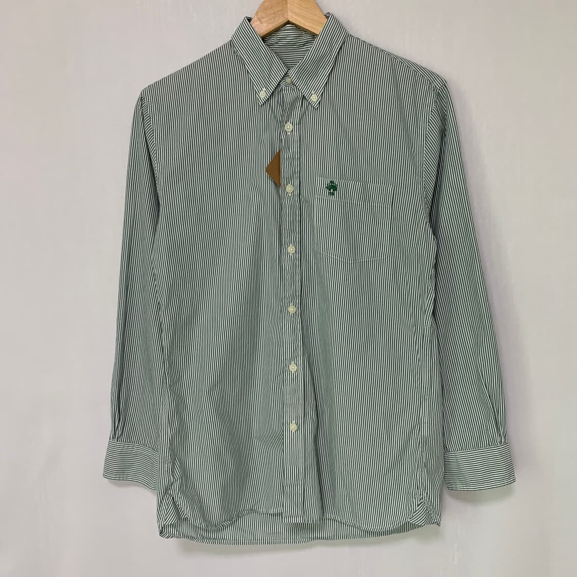 브룩스브라더스 스트라이프 셔츠 민트 그린 남성 S 상품이미지2