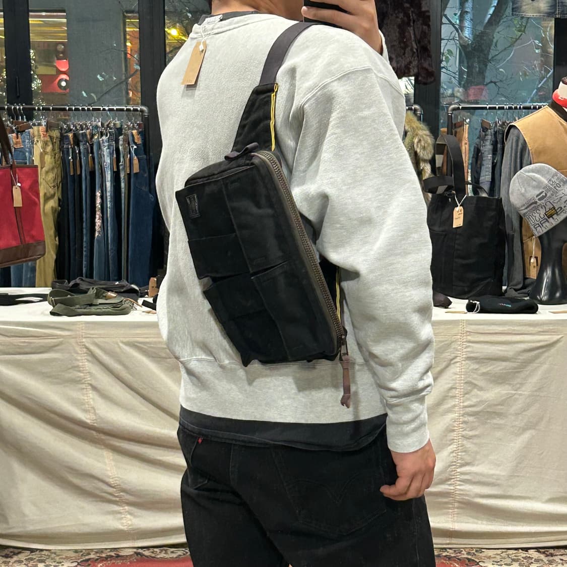 요시다 포터 숄더백 웨이스트백 70주년 한정판 블랙 상품이미지10