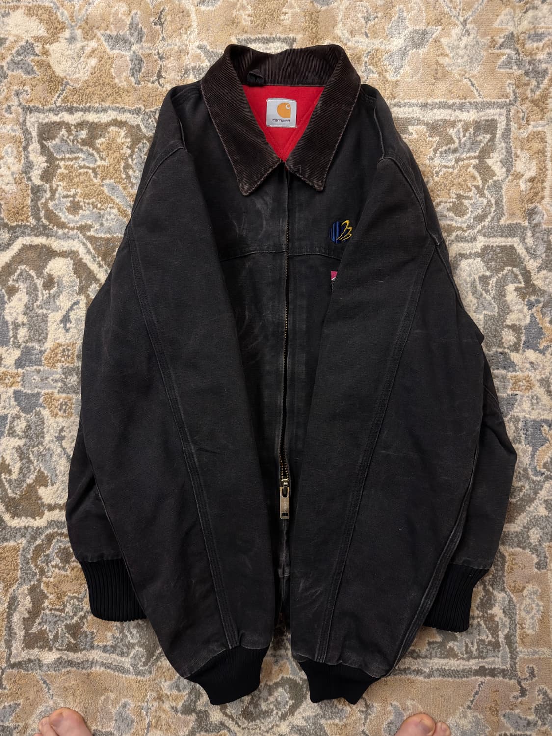 [칼하트] 90s 빈티지 J14 산타페 커스텀 블랙 자켓 오버핏 (XL) 상품이미지6