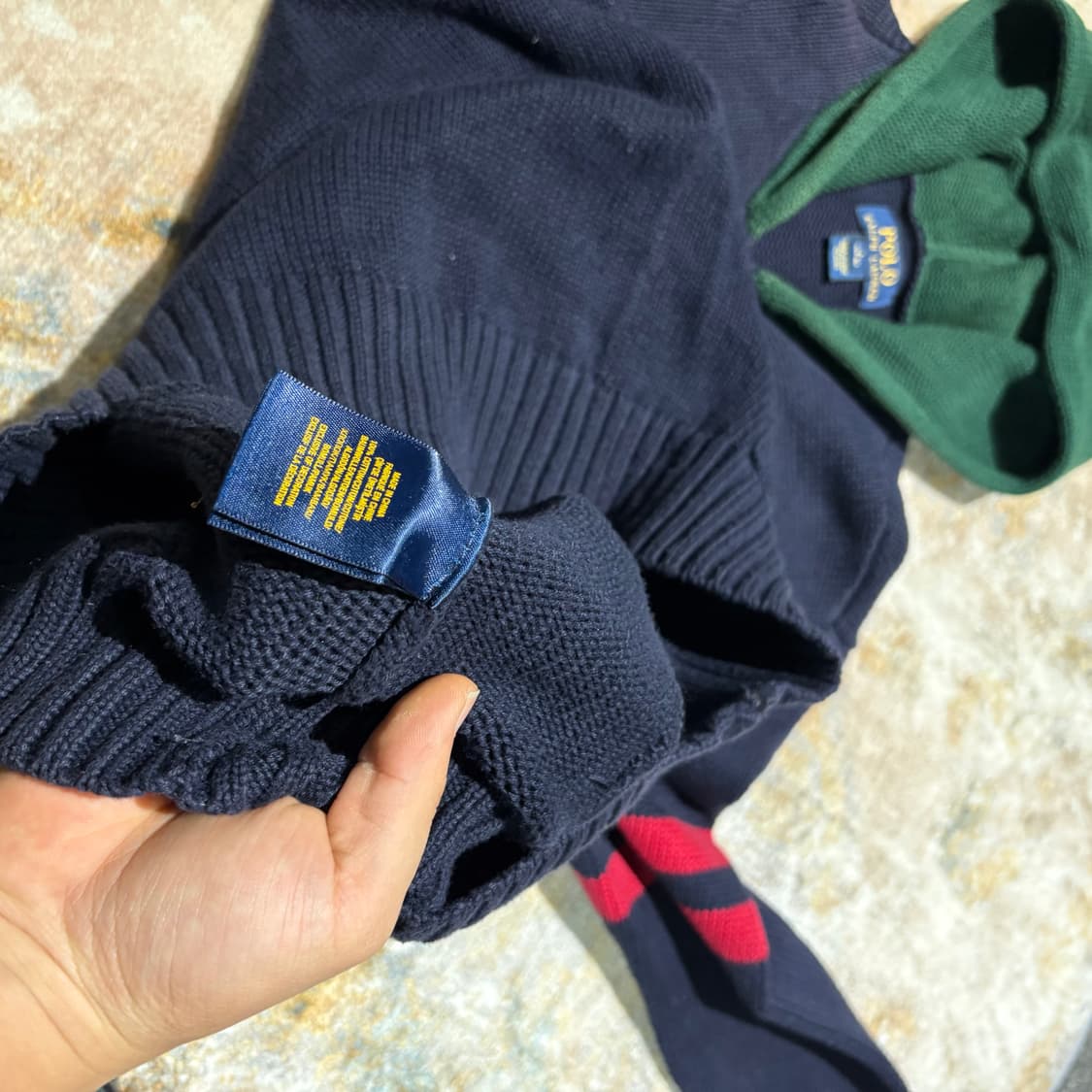 폴로 빅포니3 빈티지 니트 후드집업 상품이미지9