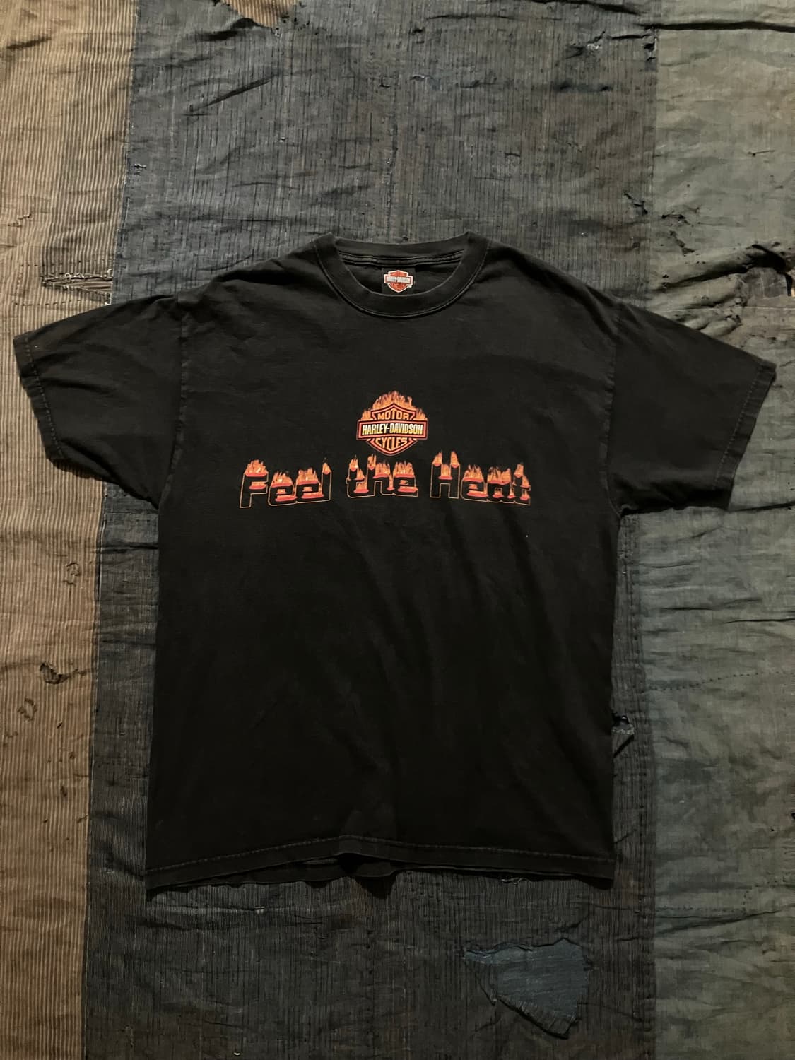 🇺🇸 00s USA 빈티지 할리 데이비슨 플레임 반팔 티셔츠 상품이미지1