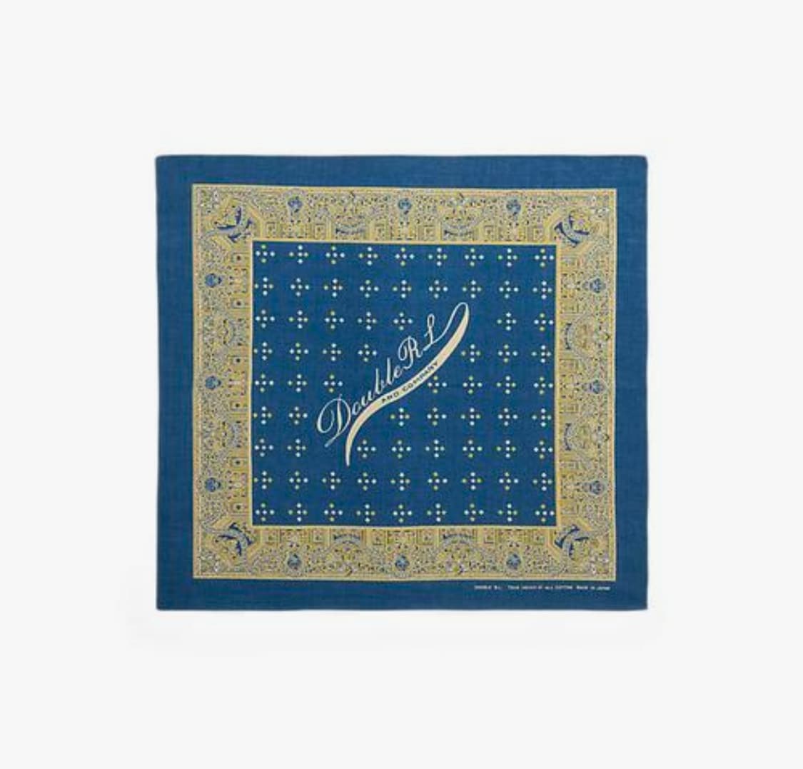 RRL 로고 인디고 코튼 반다나 상품이미지1