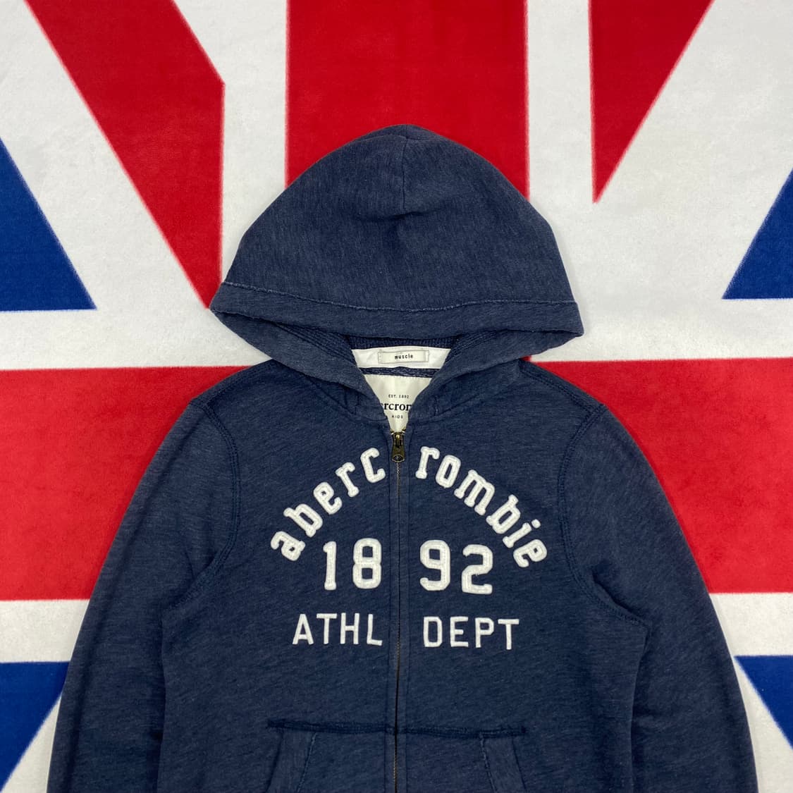 아베크롬비 아치로고 후드집업 실측 55-55반 상품이미지3