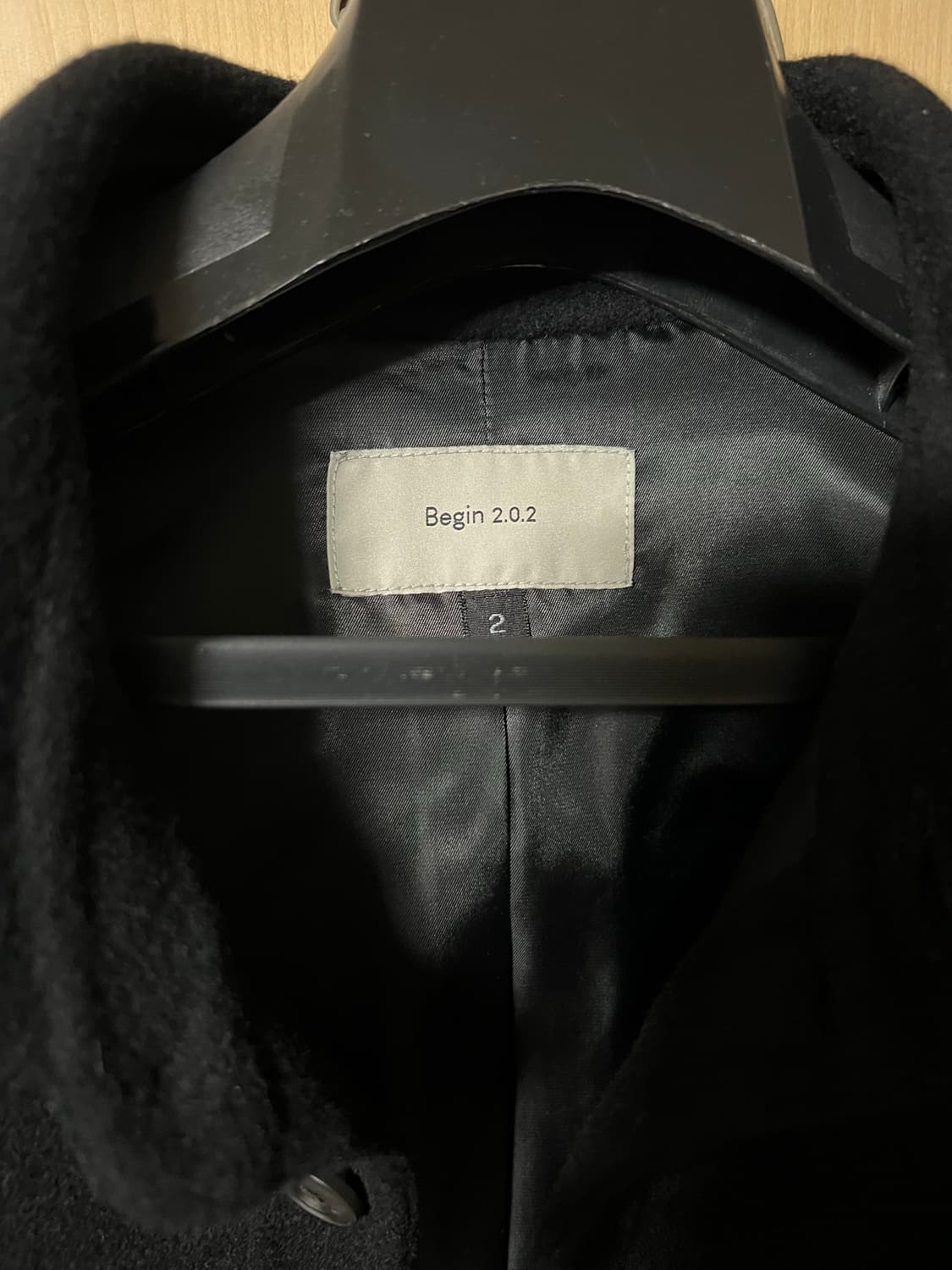 비긴202 핸드메이드 하프코트 블랙 상품이미지3