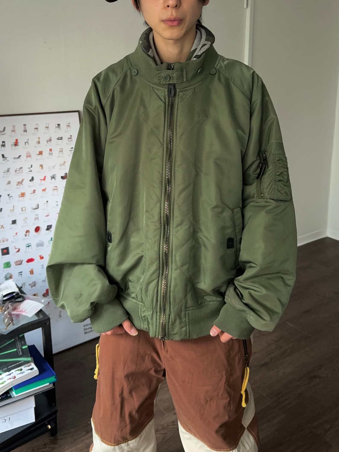 Alpha Industries 오버사이즈 쉐르파 봄버 상품이미지5