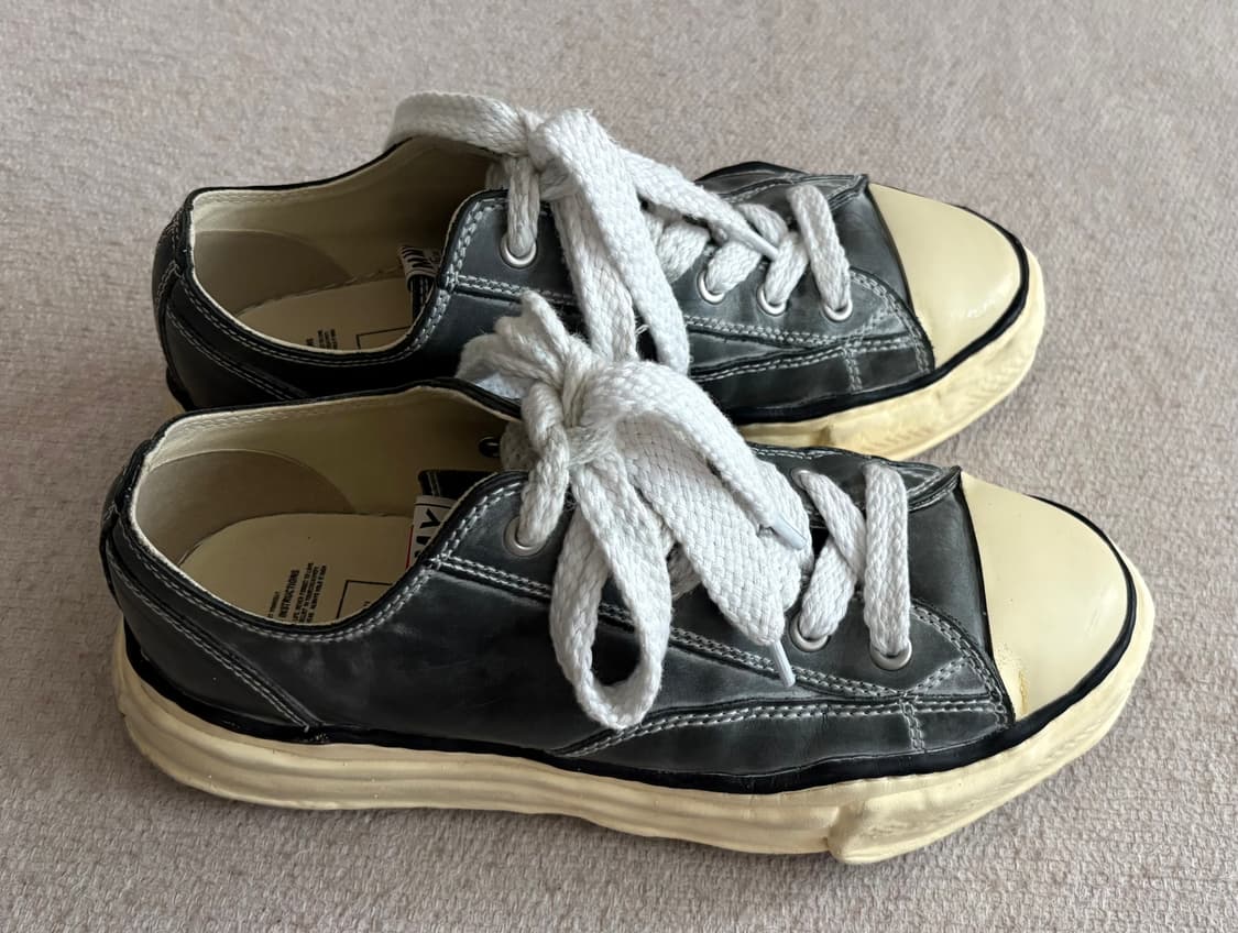 미하라 야스히로 피터슨 파라핀 레더 스니커즈 블랙/44 상품이미지4