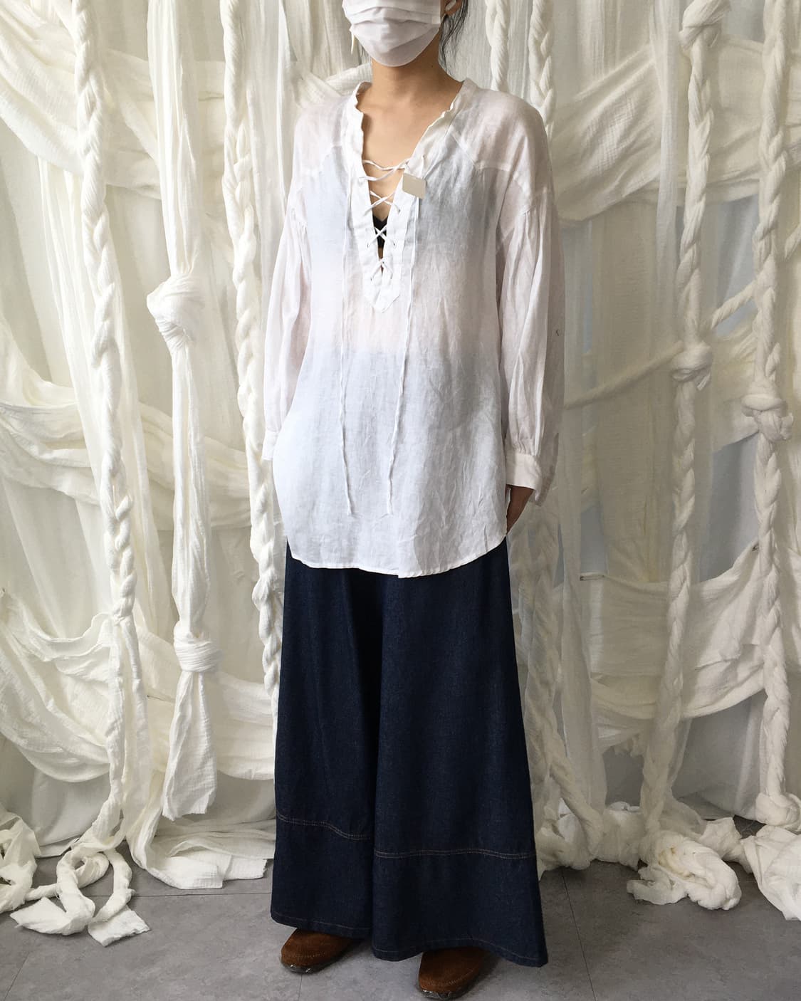 Lace up top 상품이미지1