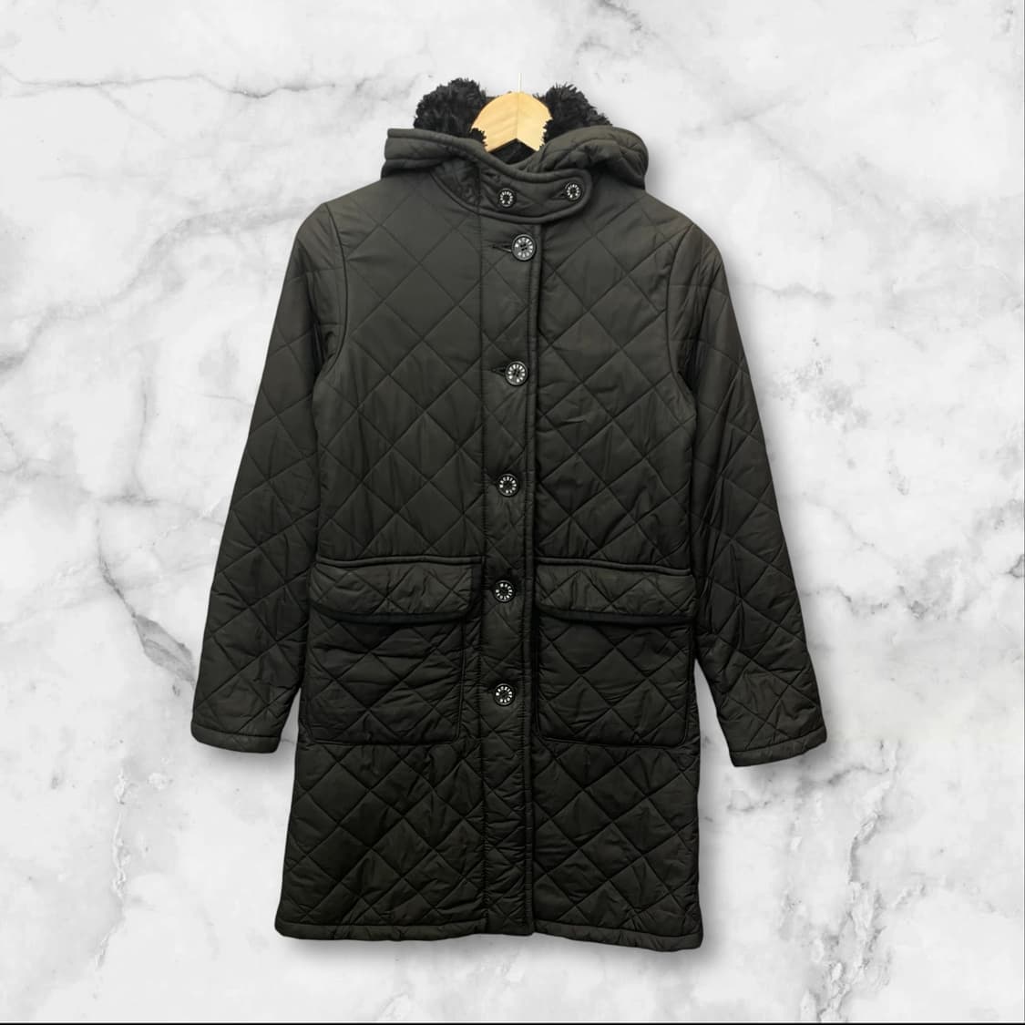 매킨토시 스코트랜드 블랙 안감퍼 헤비 퀄팅 롱 자켓 점퍼 상품이미지1