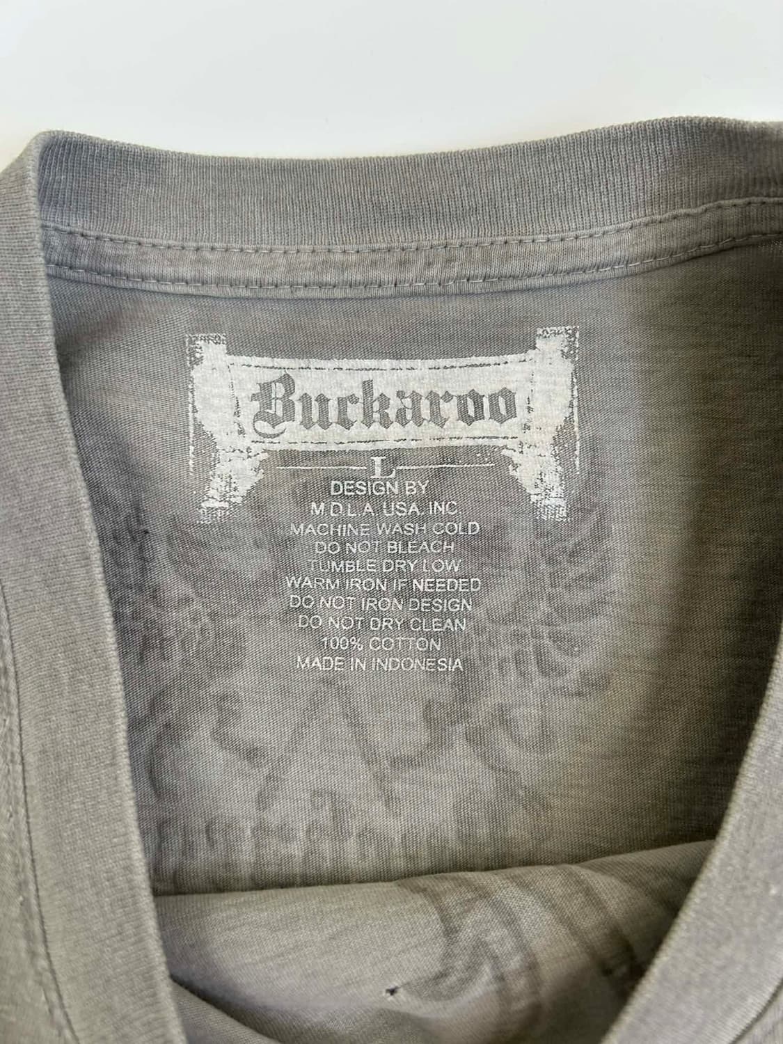 [L] 버커루 Y2K 트라이벌 라이언 올드스쿨 반팔 티셔츠 상품이미지3