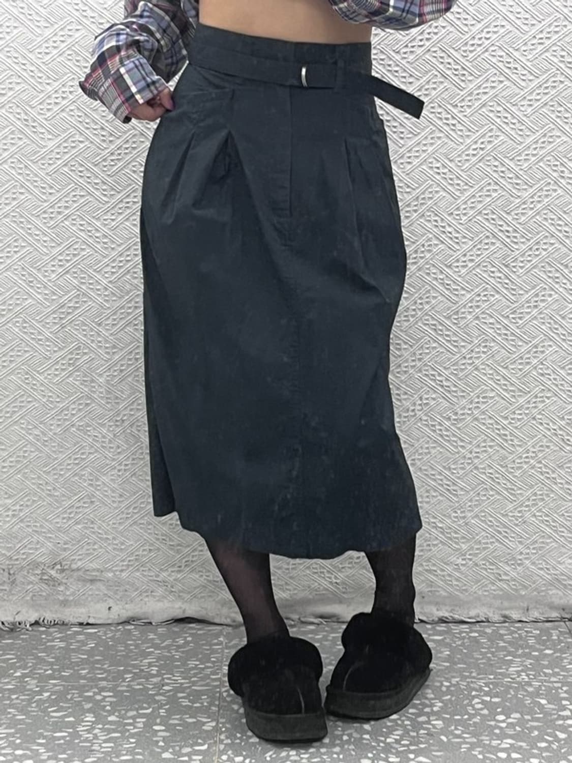 유니클로 U 핀턱 벨티드 페그 스커트 64 C07036 상품이미지1