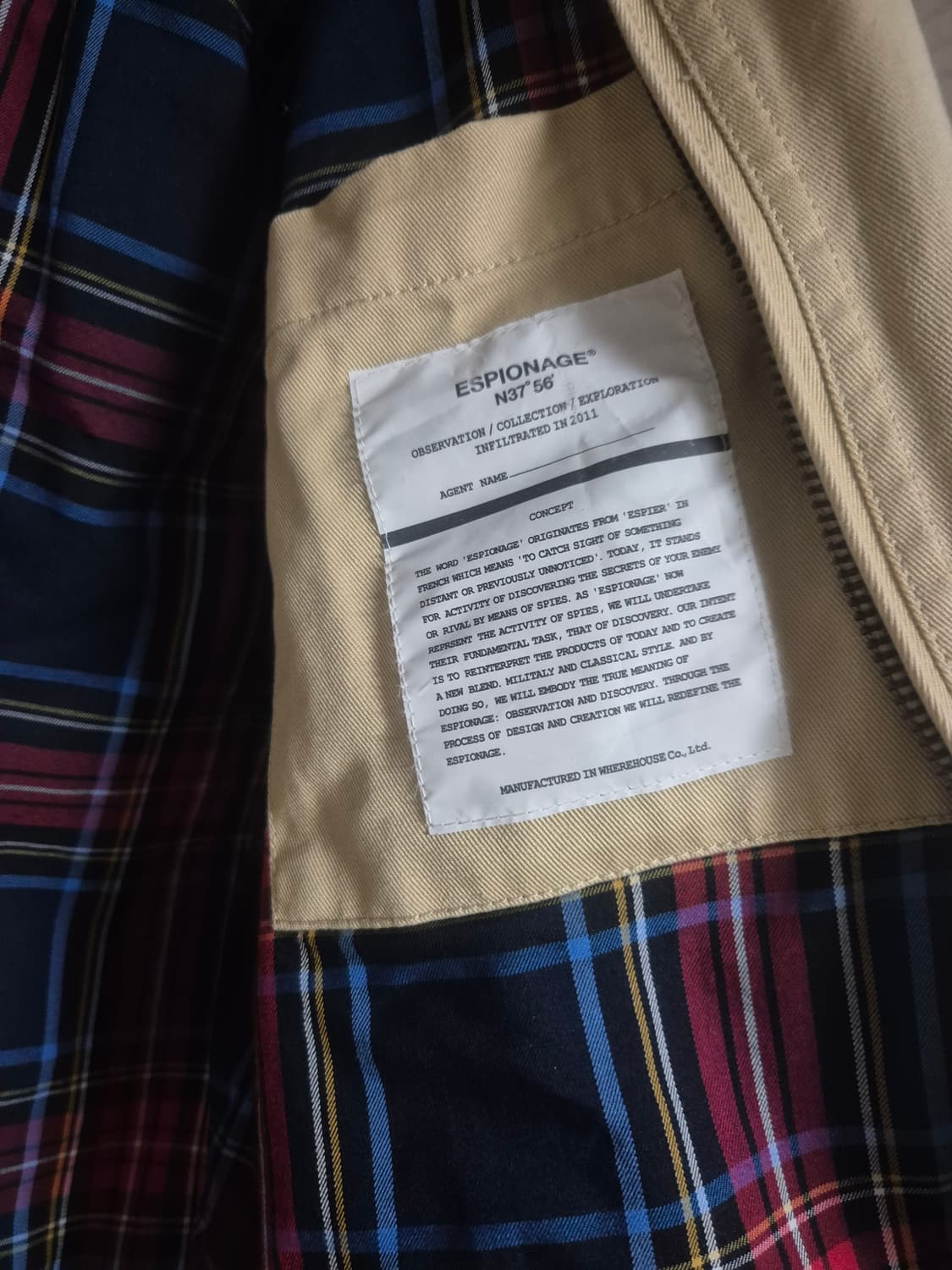 에스피오나지 해링턴봄자켓m 100 상품이미지5