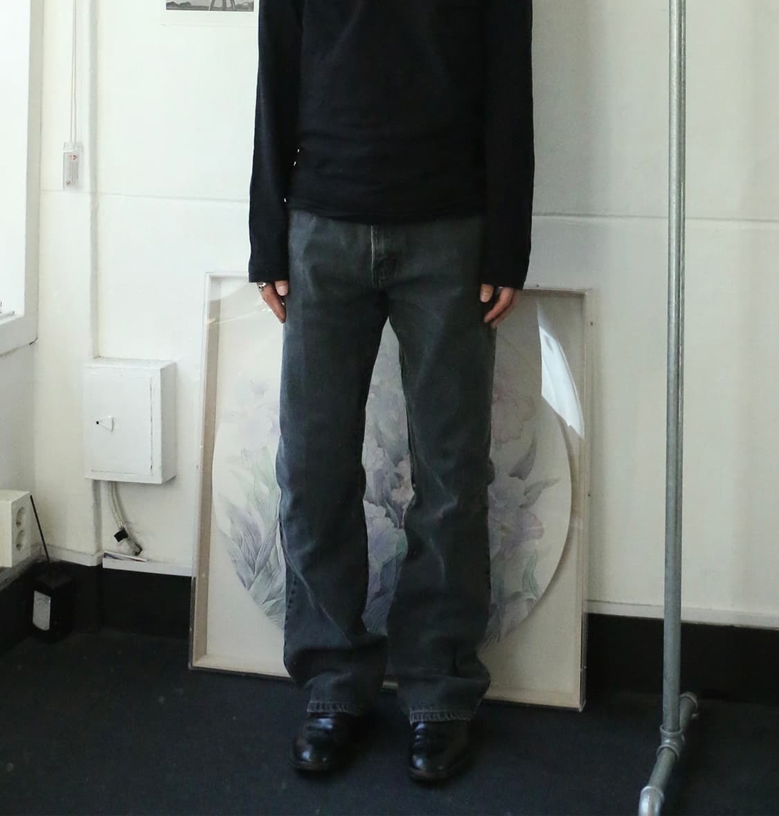 리바이스 517 흑청 부츠컷 데님 팬츠   상품이미지1