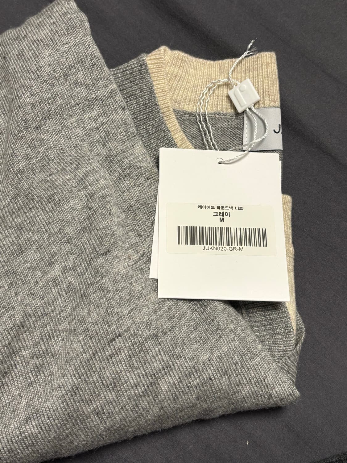 주앙옴므 레이어드 라운드넥 니트 (그레이색상) 상품이미지2