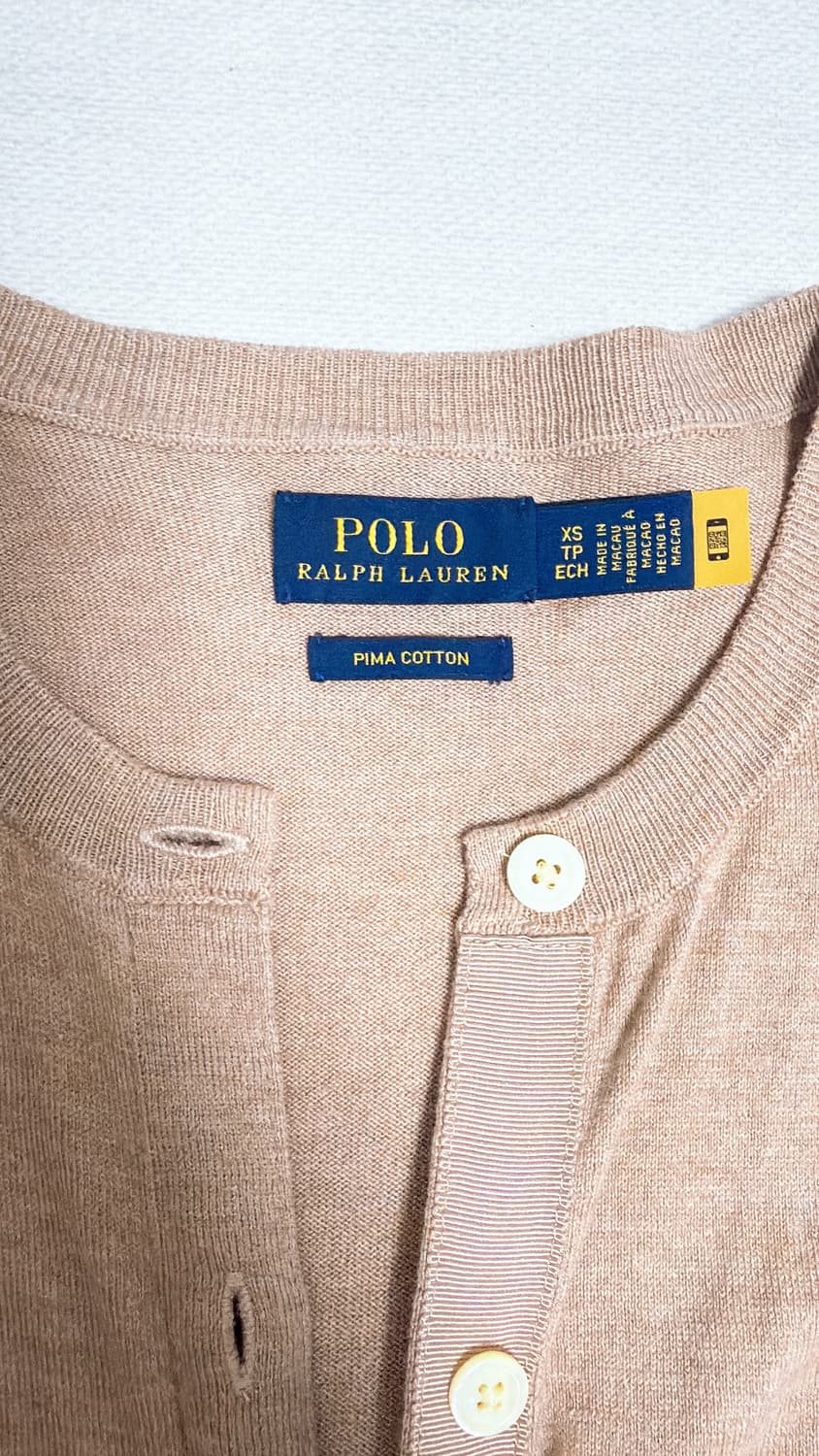 [새상품] 25SS 폴로랄프로렌 피마코튼 가디건 XS 상품이미지5