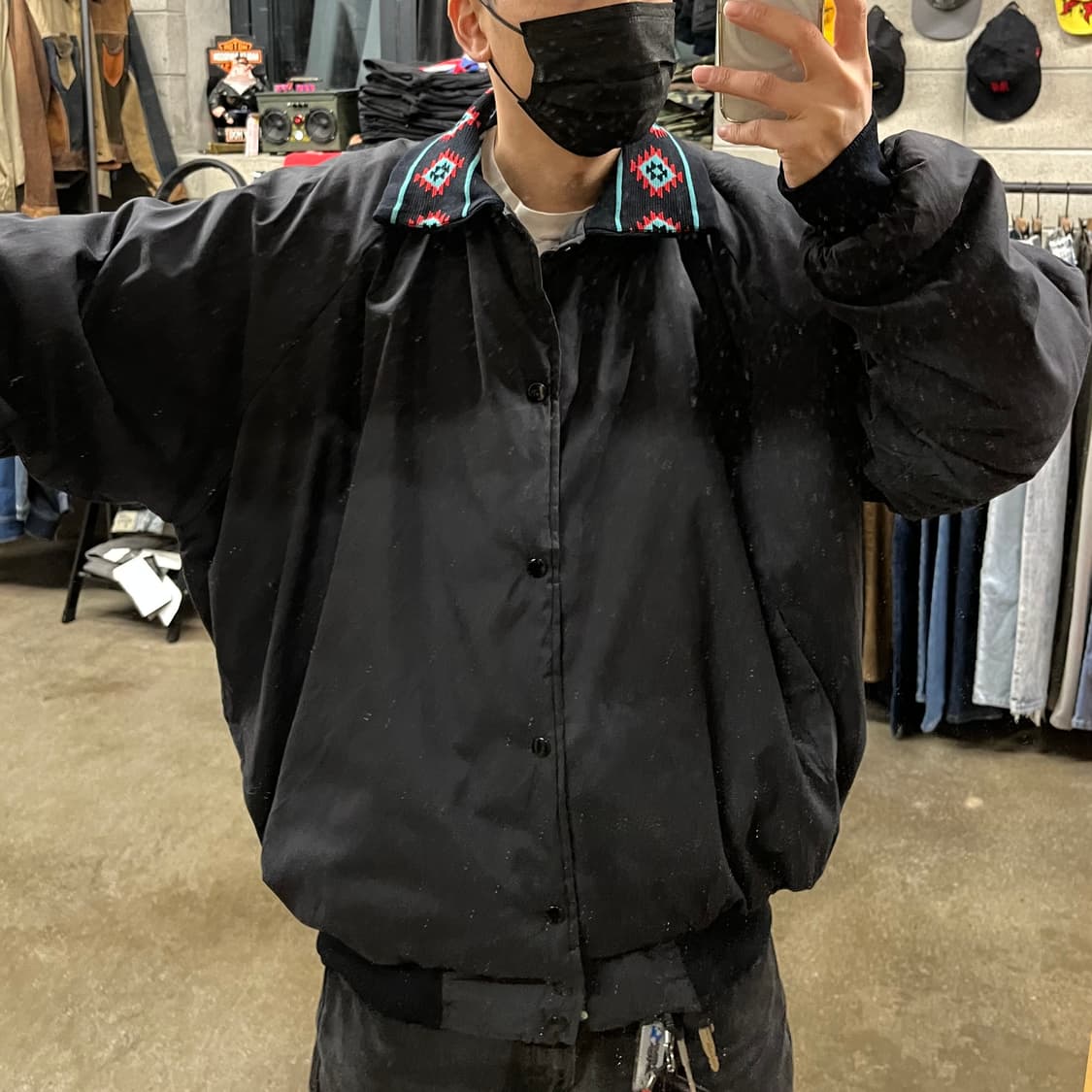 90s 아즈텍 퀼팅 봄버 자켓 (115) 상품이미지9