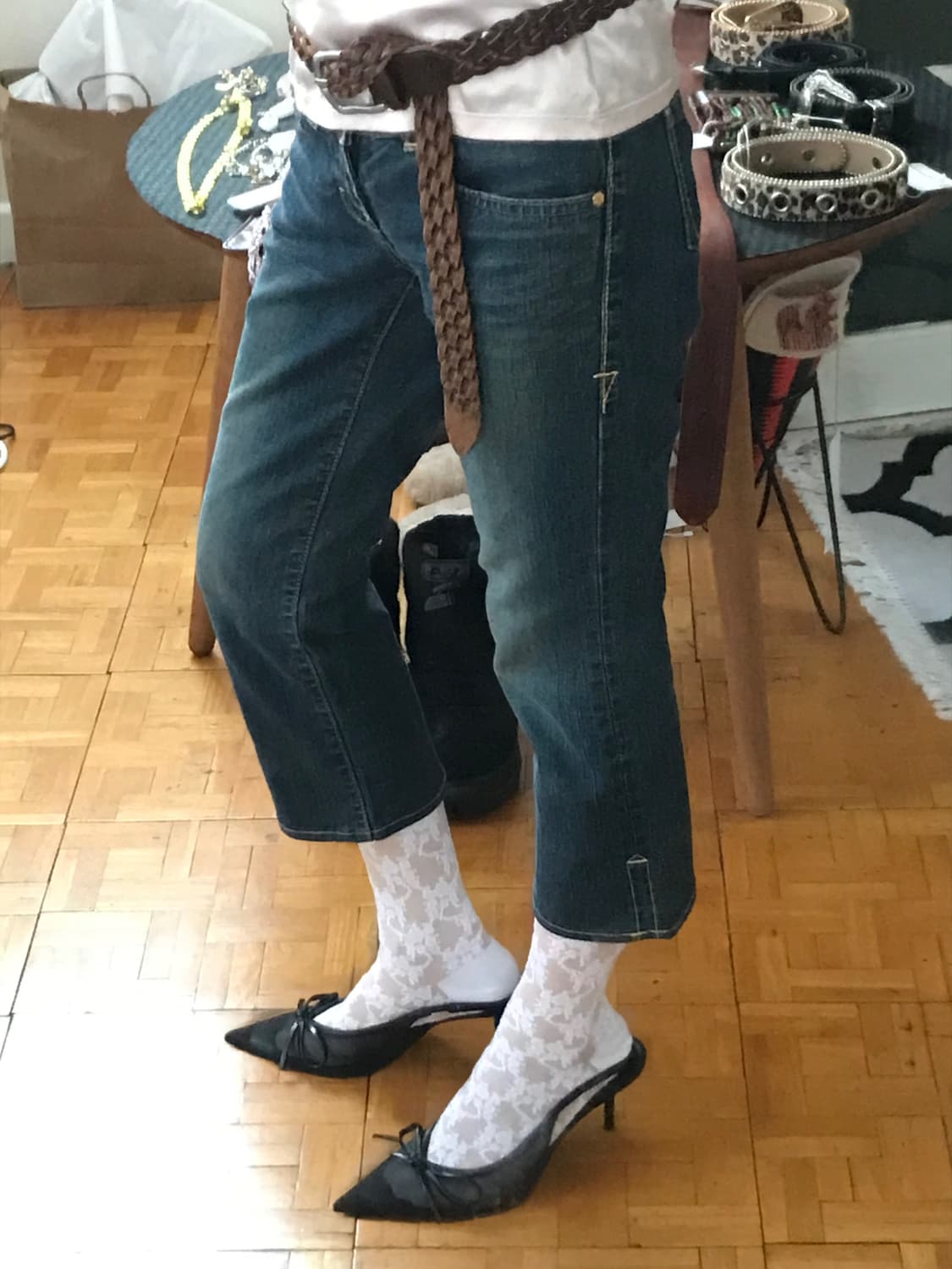 vintage denim cropped pants 상품이미지4
