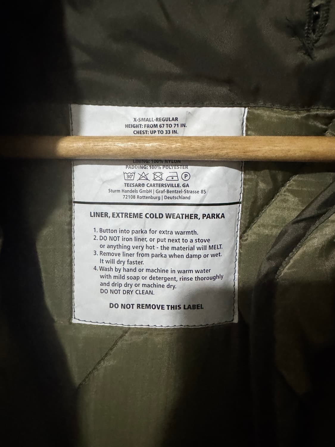 밀텍 m65 xs(빈티지워시드) 상품이미지3