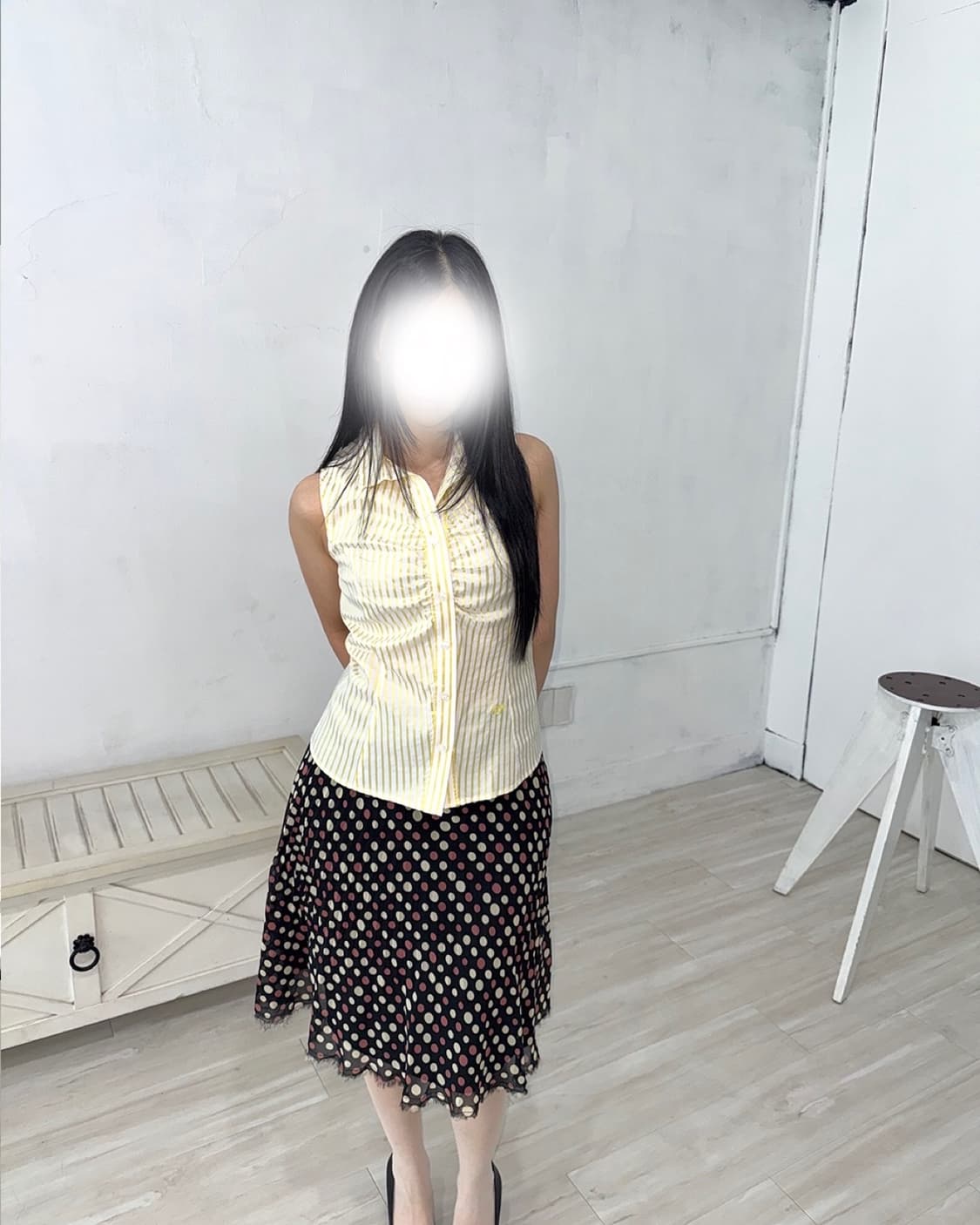 Lemon Striped Sleeveless Shirt 상품이미지7