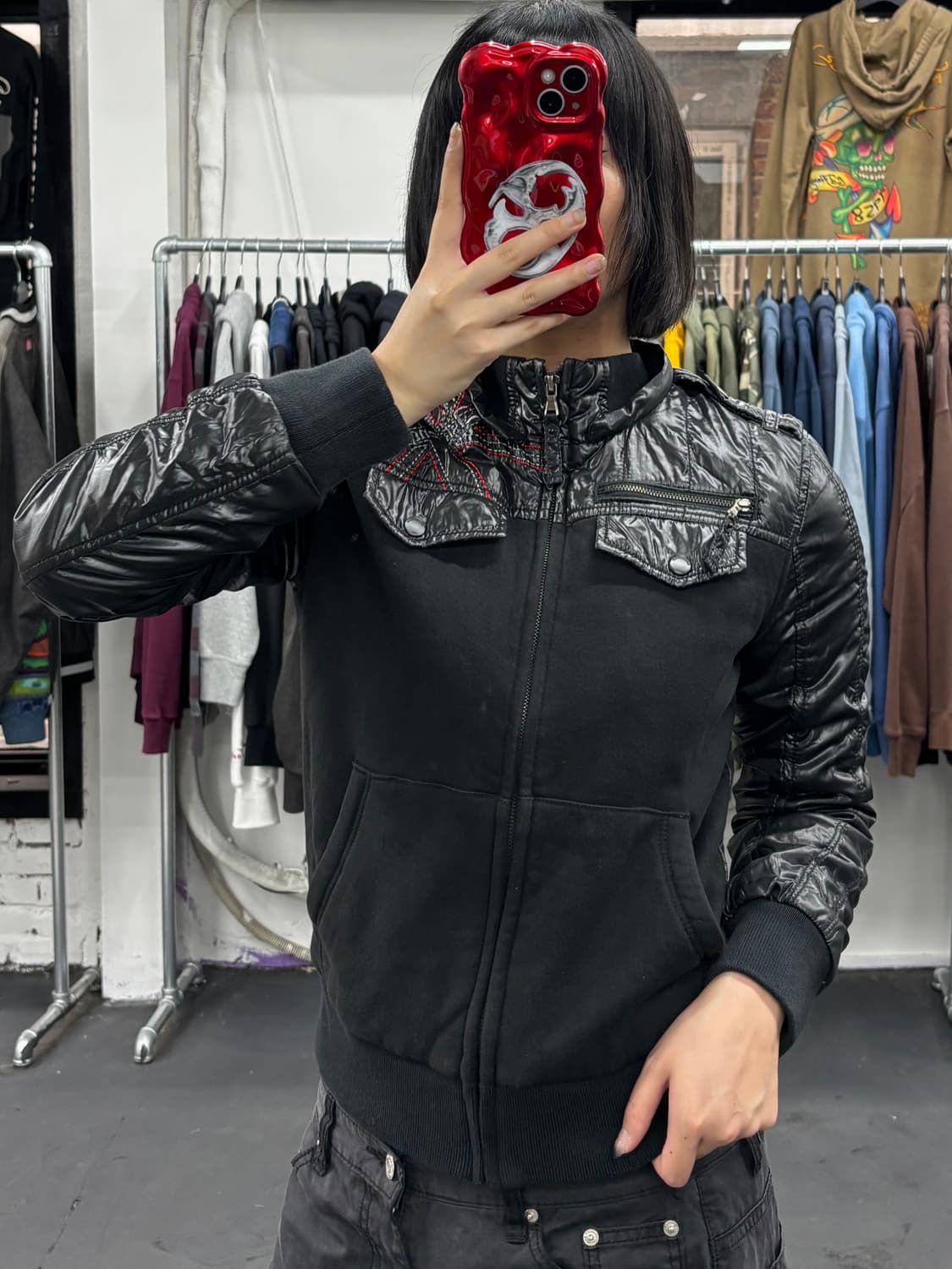 ASK Y2K 글로시 후드집업 상품이미지2