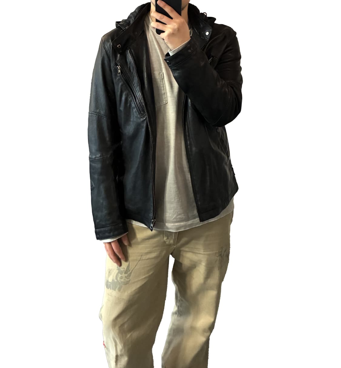 (L/100)C.P 컴퍼니 쉽스킨 양가죽 싱글 레더 고글자켓 상품이미지10