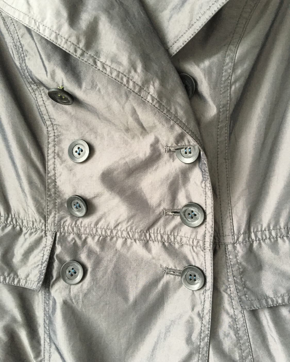 Belted double button glossy trench coat 상품이미지6