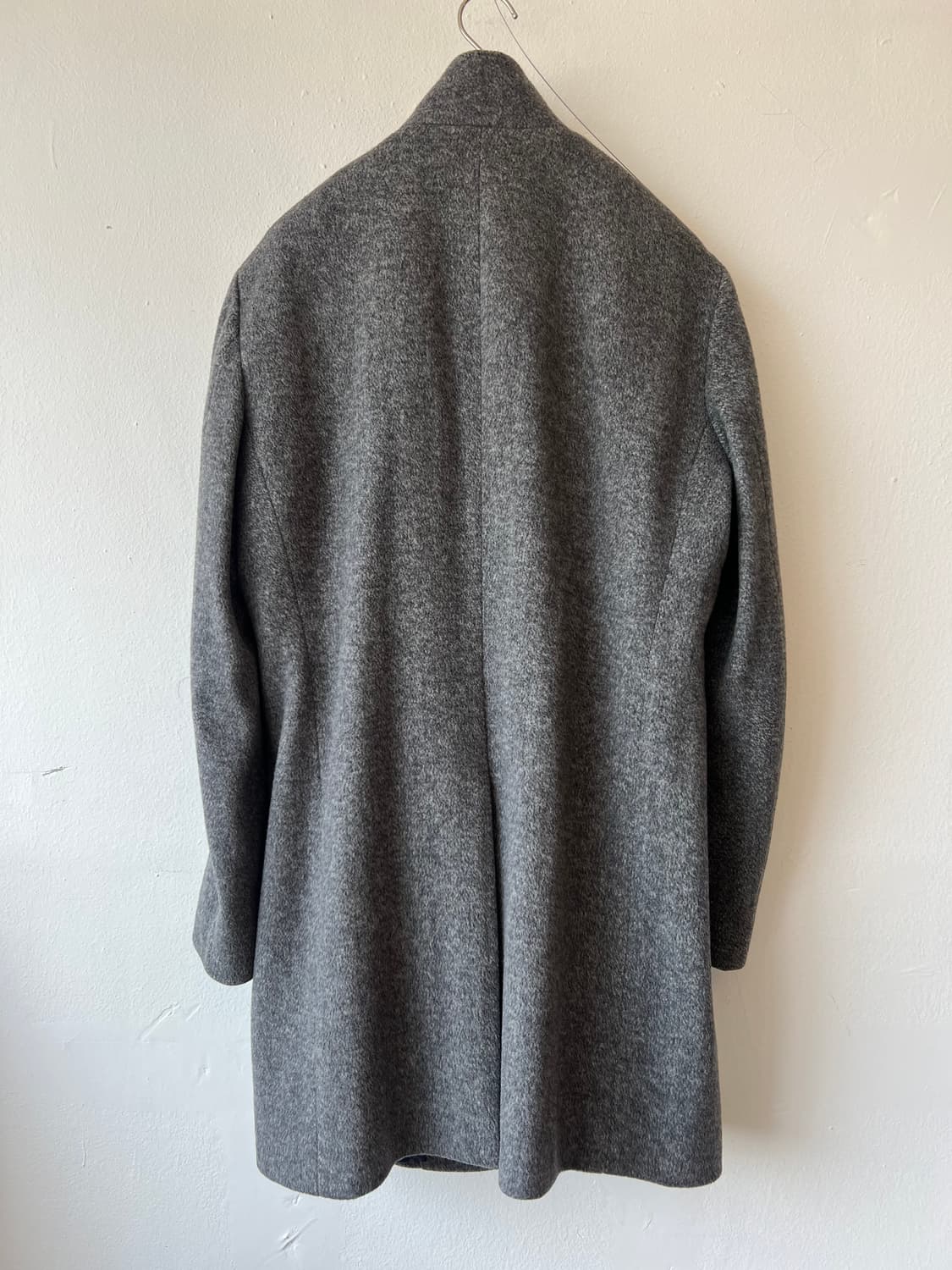솔리드옴므 남성 그레이 울캐시미어코트 싱글하프코트 상품이미지3