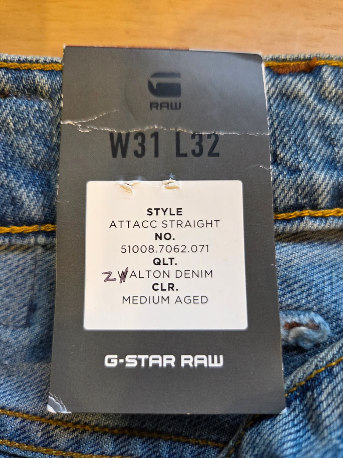 G-STAR 연청 데님 청바지(W31/L32) 상품이미지6