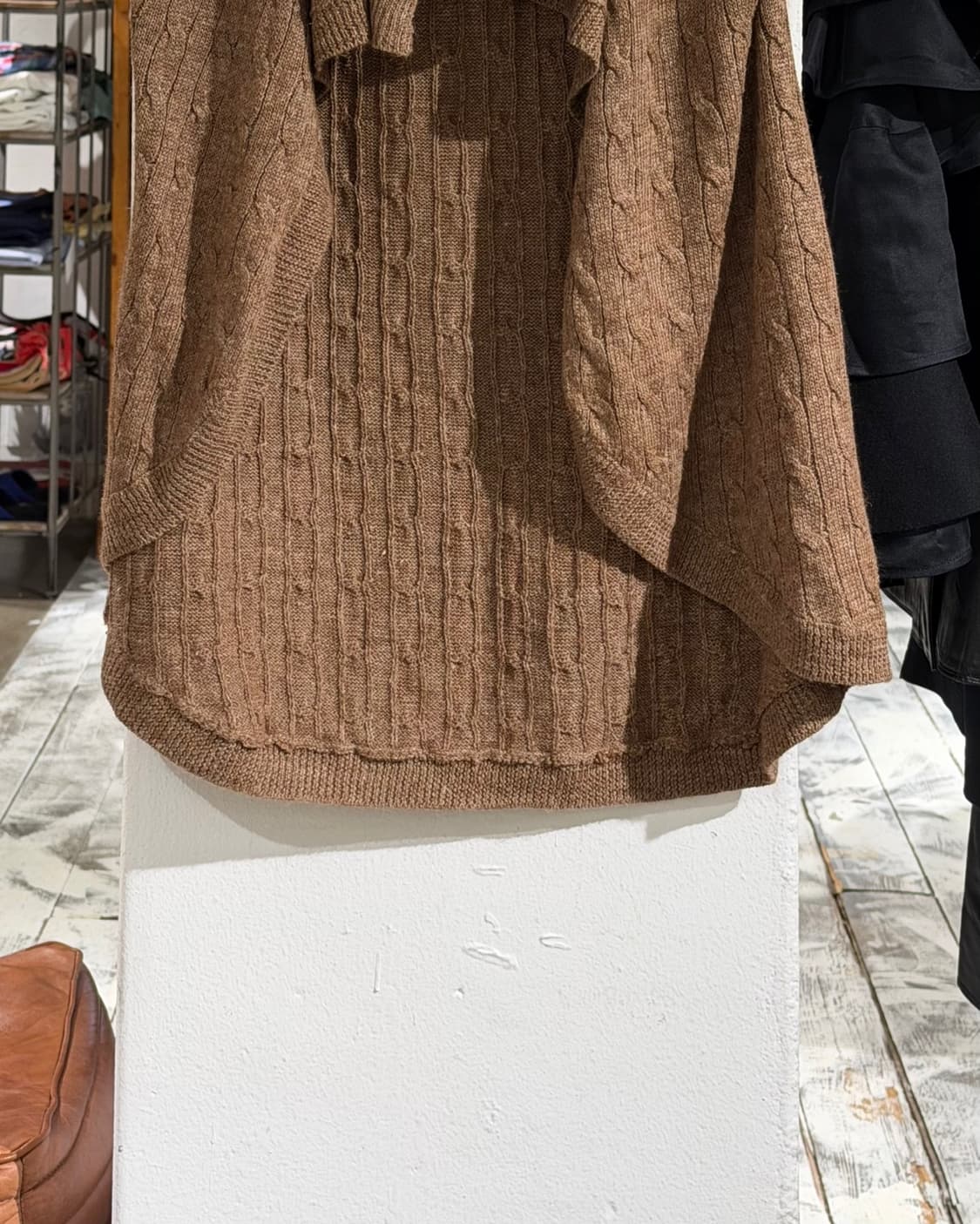 랄프로렌 브라운 드레이프 케이블 니트 베스트 상품이미지5