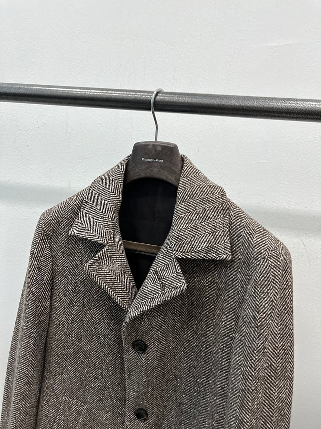 95-100) 일레븐티 이태리 헤링본 코트  상품이미지3