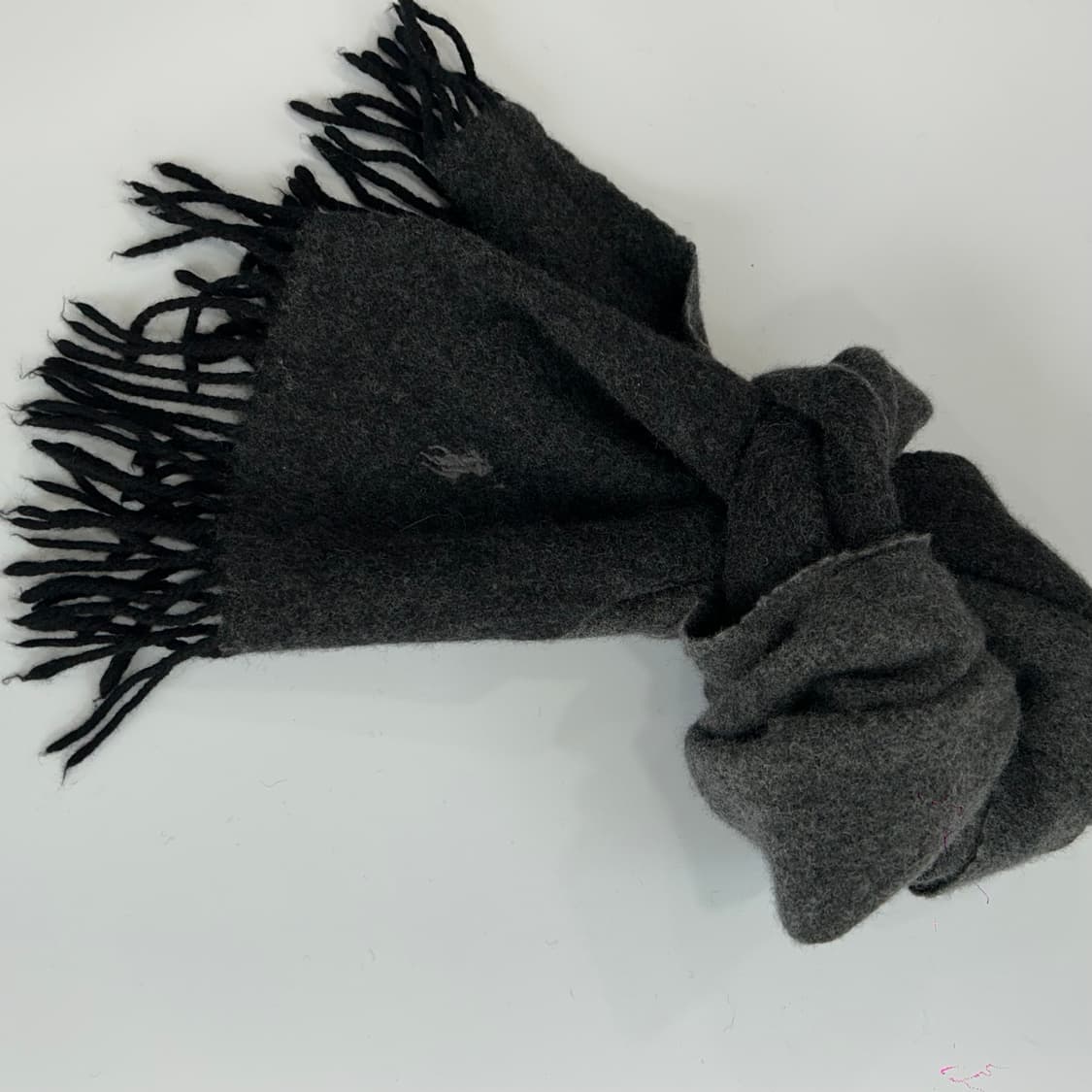 Polo 폴로 차콜포니 차콜그레이 배색 목도리  상품이미지5