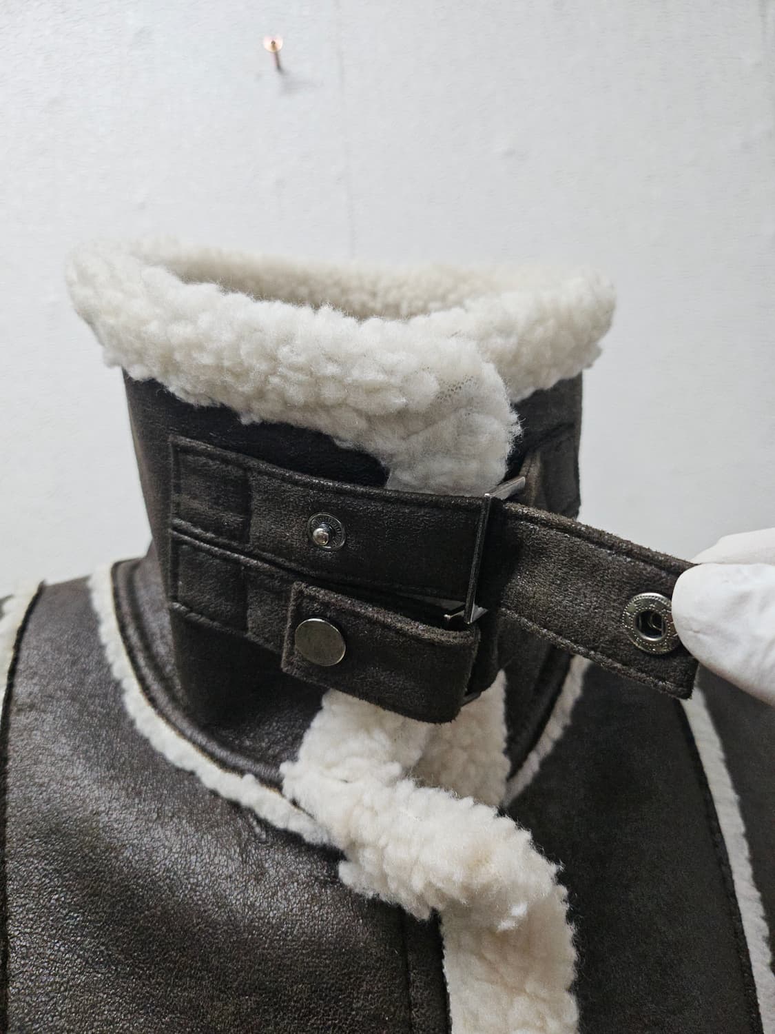 무스탕 롱 코트 브라운 66 상품이미지3