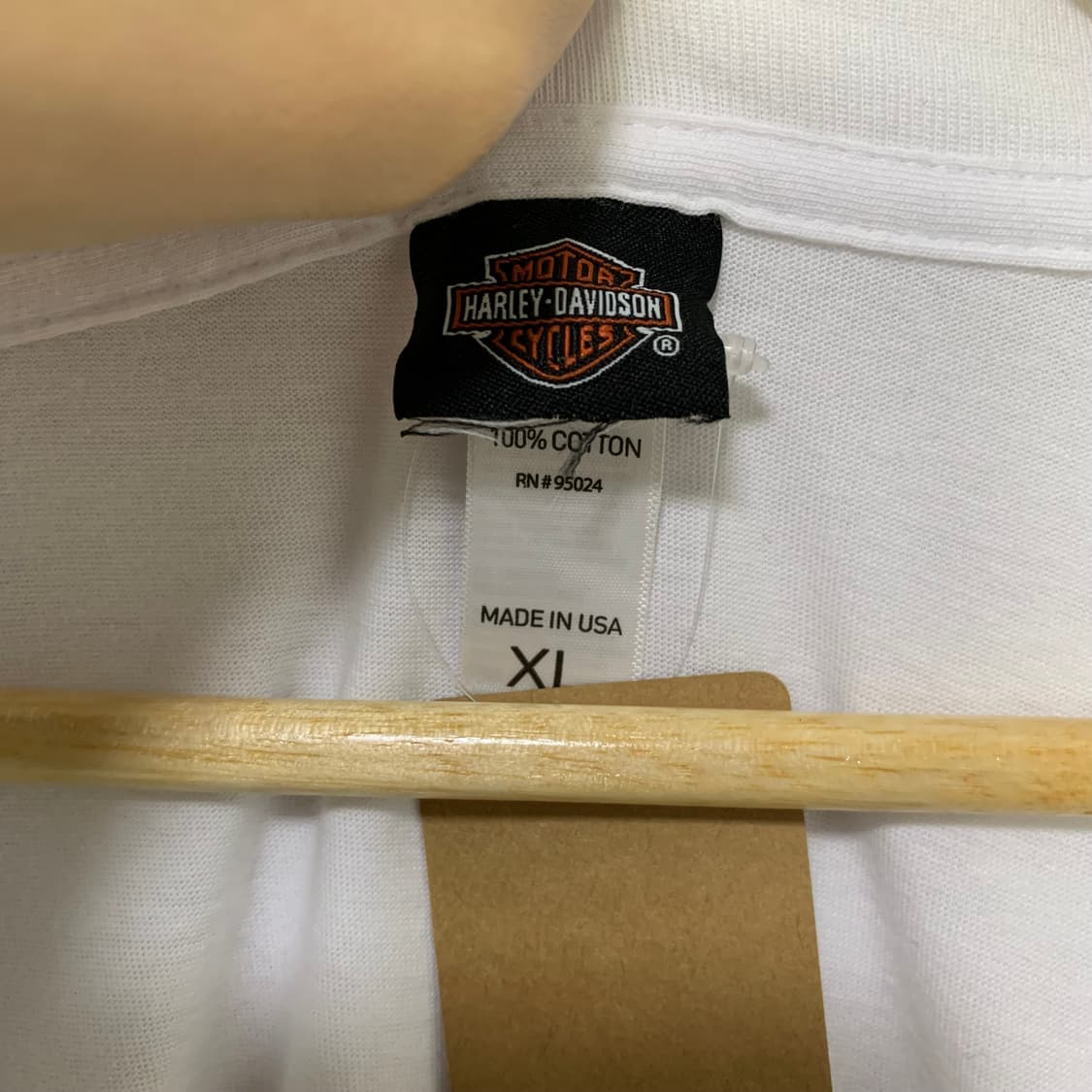 할리데이비슨 빈티지 해골 프린팅 브이넥 반팔 티셔츠 남녀공용 XL 상품이미지4