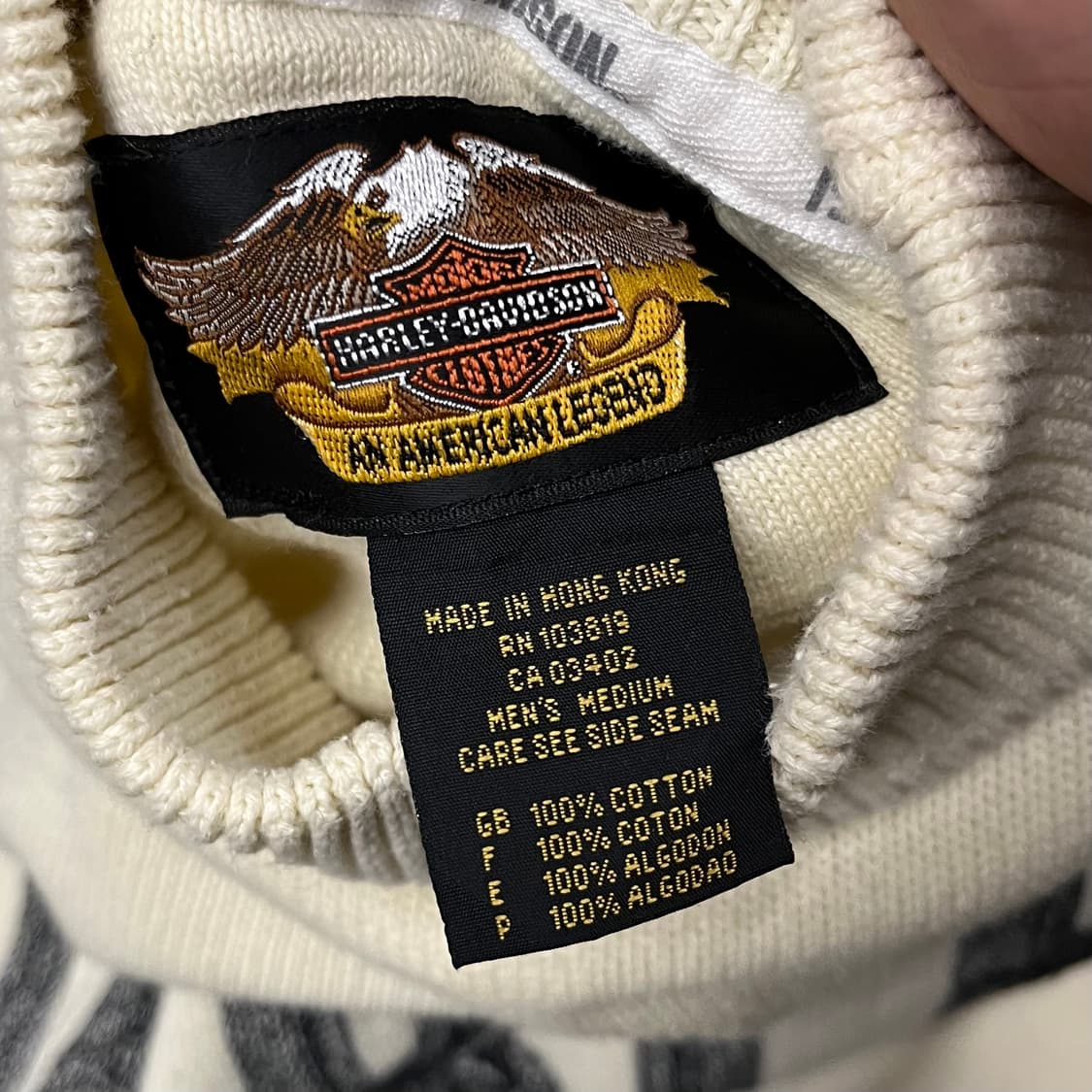 90s 할리데이비슨 빅로고 니트 (100) 상품이미지9