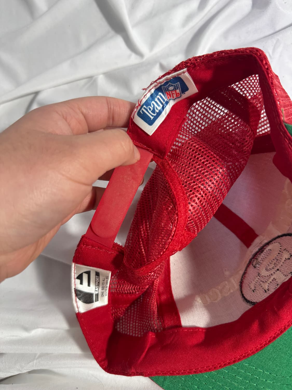 90s NFL 샌프란시스코 49ers 팀 자수 메쉬캡 상품이미지5