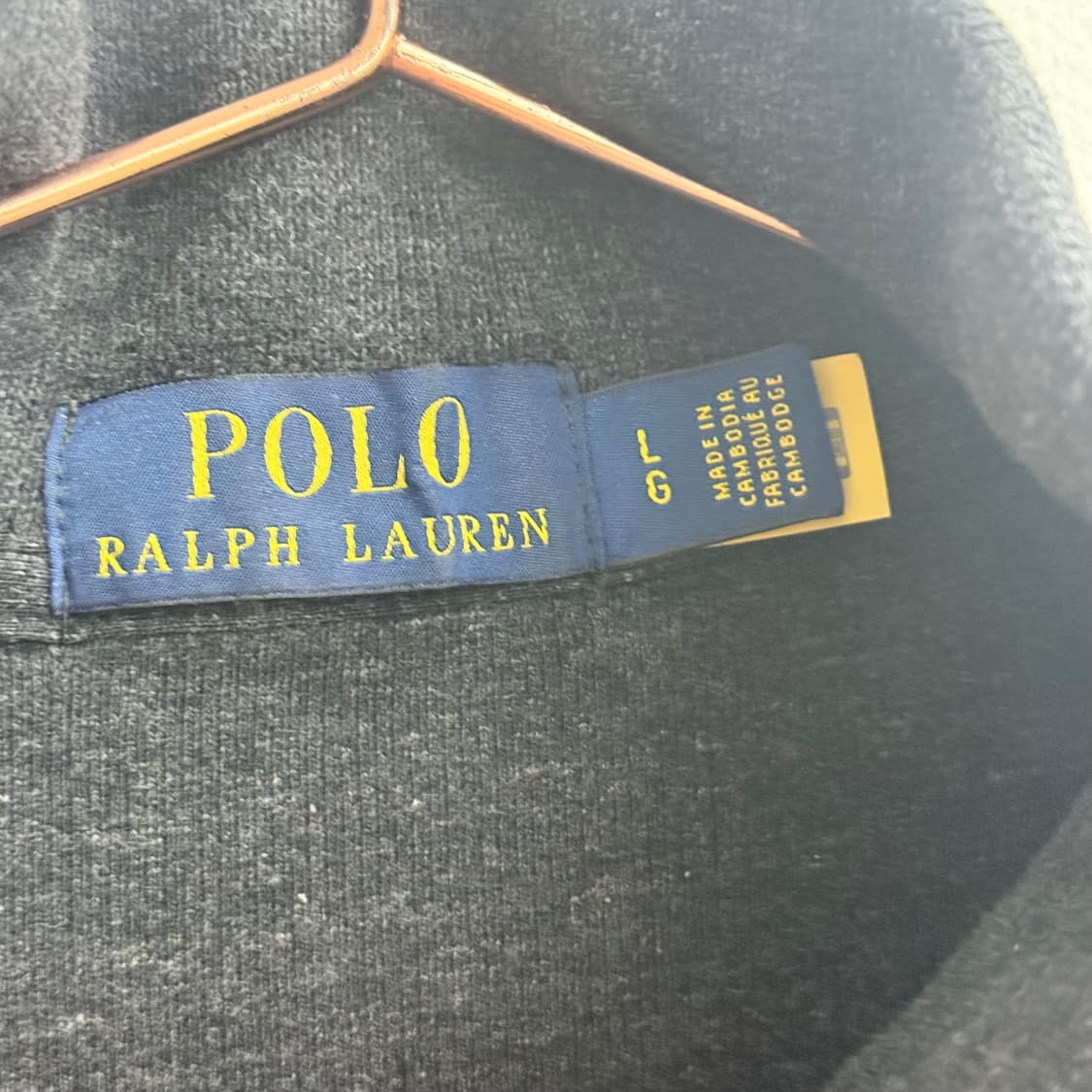폴로 랄프로렌 신형 QR인증 스몰 포니 챠콜 집업 L 상품이미지4