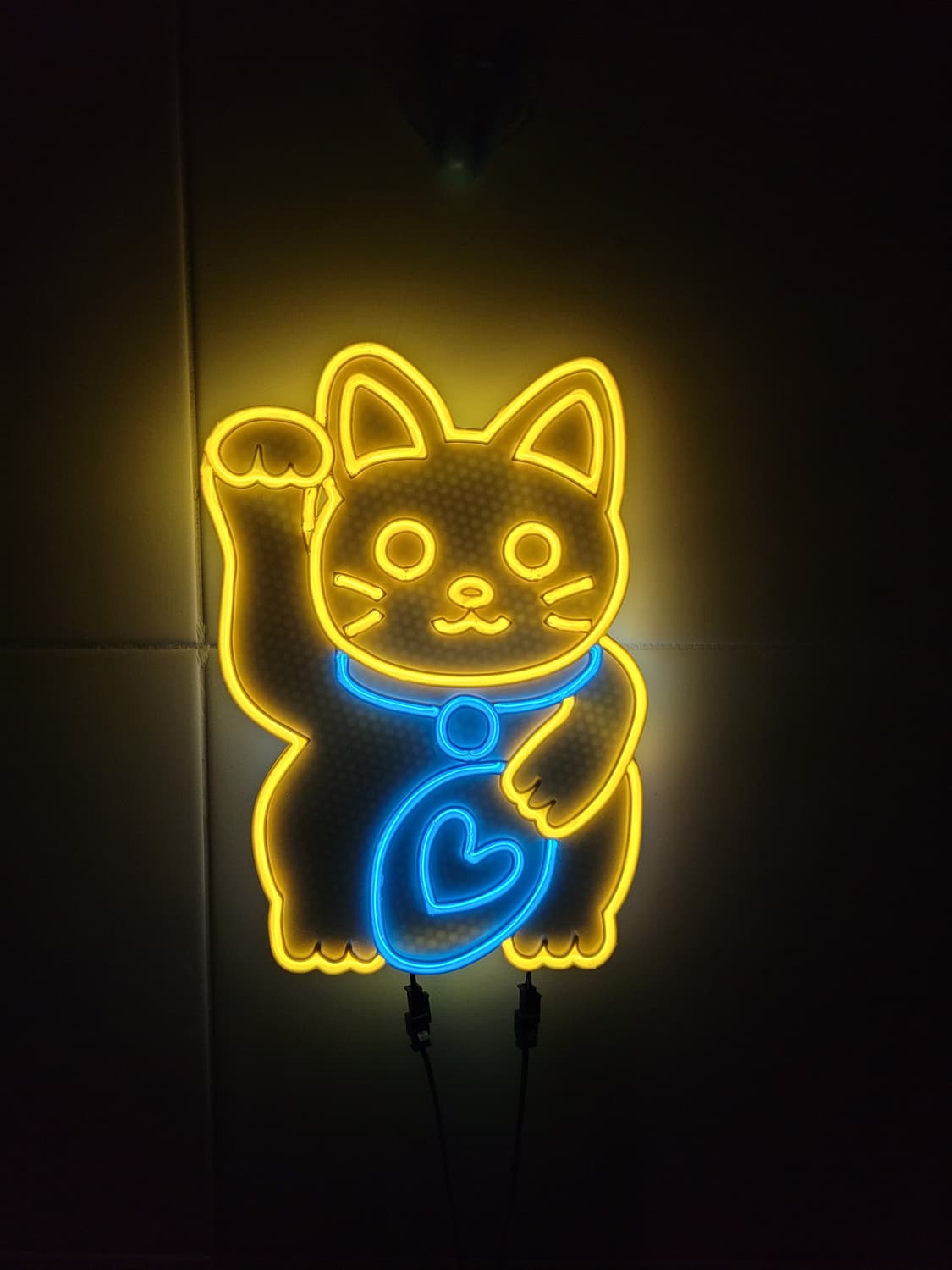 네온사인 마네키네코 행운 고양이 led 램프 조명 무드등 상품이미지2