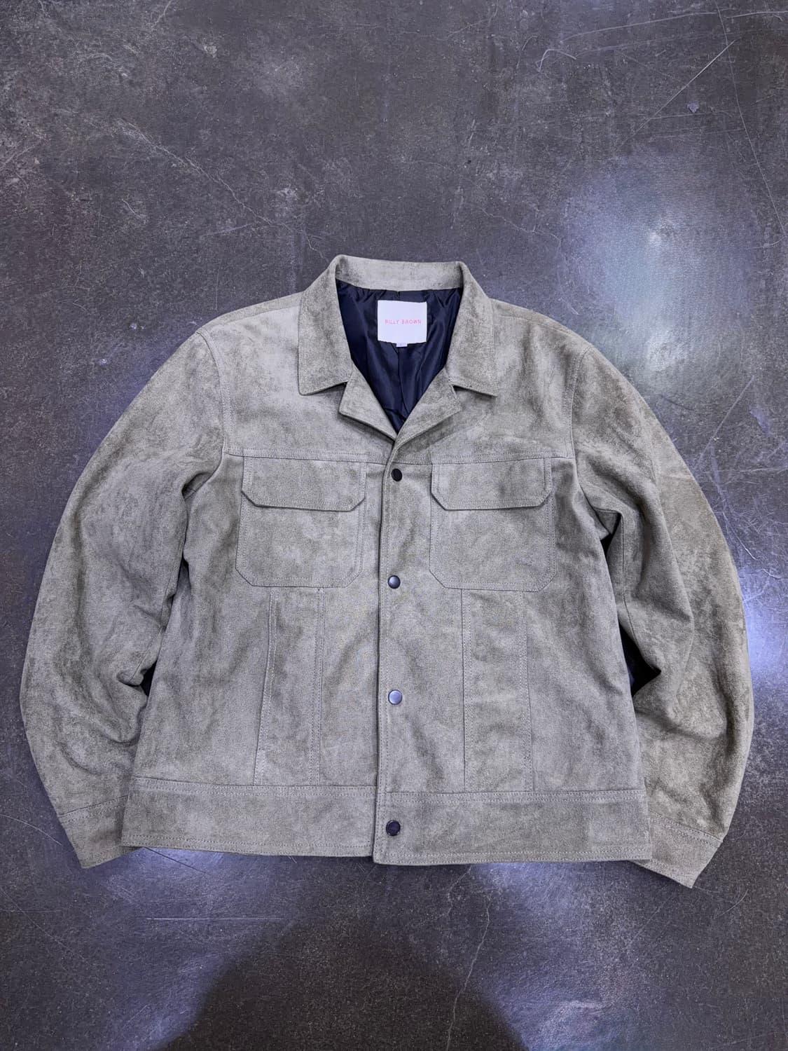 빌리브라운 에코 스웨이드 포켓 블루종 자켓 L 상품이미지1