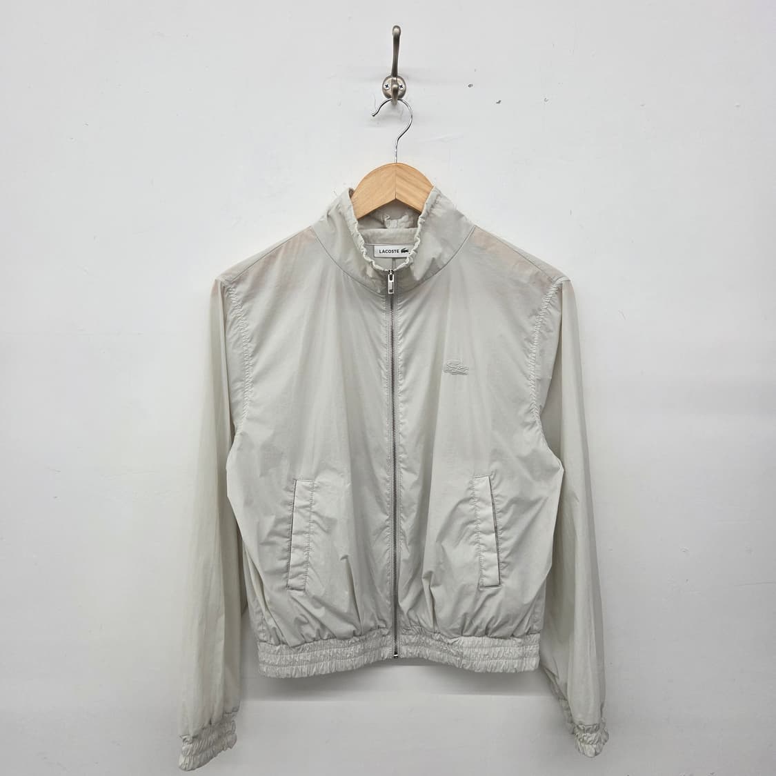 라코스테 아이보리 바람막이 집업 자켓 여s 상품이미지1