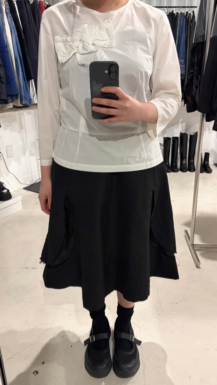 Layer Transformed Distressed Skirt 상품이미지8