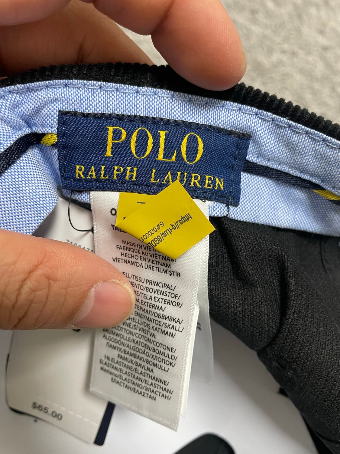 폴로Polo 컬러포니 블랙 코듀로이 캡 Free 상품이미지5