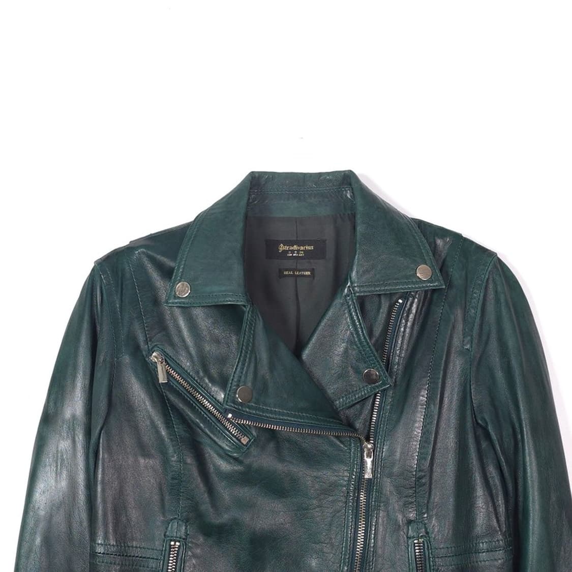 STRADIVARIUS 천연 양가죽 라이더 자켓 S 상품이미지3