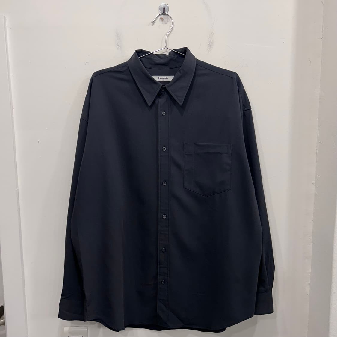 에잇세컨즈 스판 코튼 포켓 오버핏 셔츠 상품이미지2