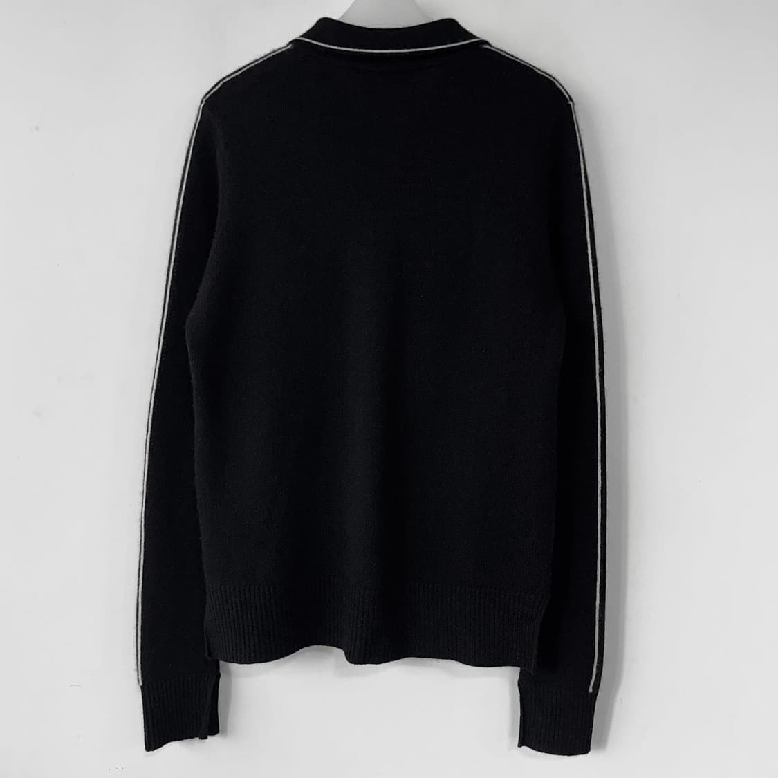 퓨어캐시미어 NYC 배색 라인 폴로 니트 상품이미지5