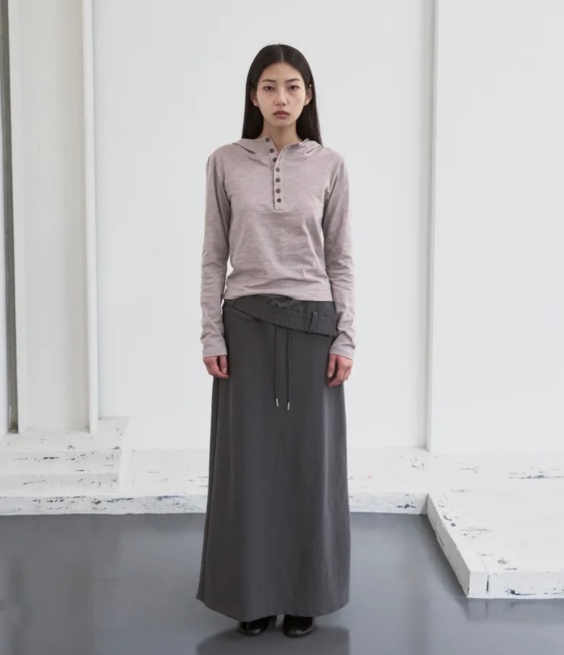 시스에이 _ 슬럽 버튼 후드 티셔츠 상품이미지3