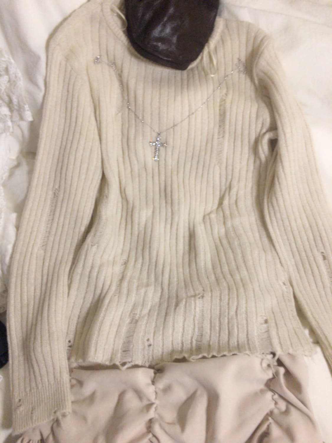 갸루깔 그런지 빈티지 자라 니트 상품이미지1