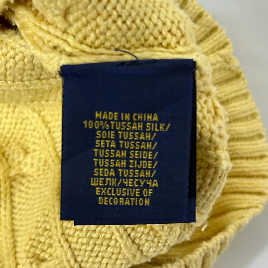 Polo Ralph Lauren 옐로우 케이블 니트 상품이미지3