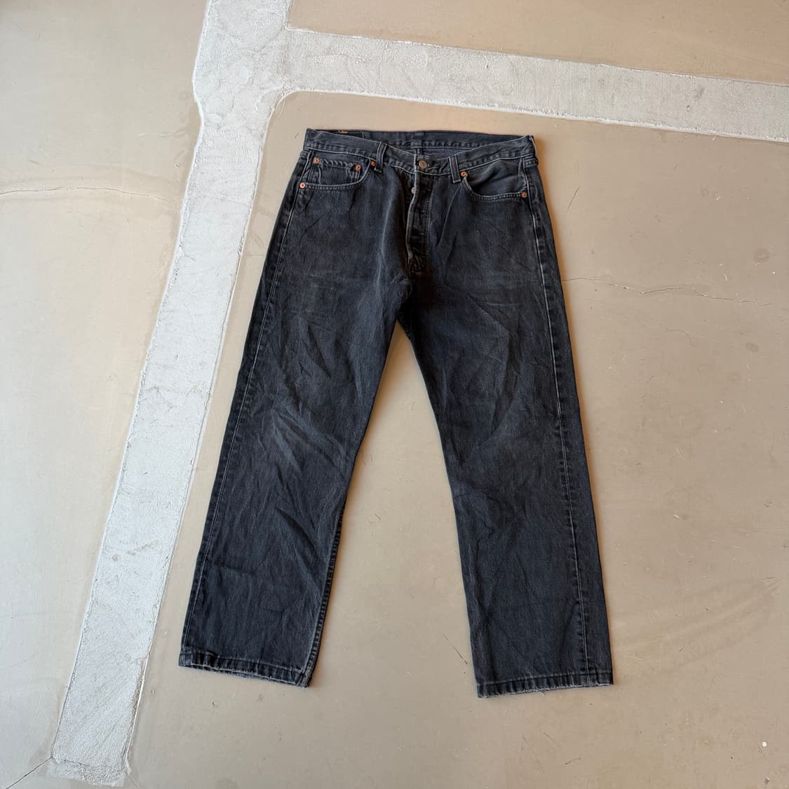 리바이스 501 흑청 데님 팬츠 상품이미지2