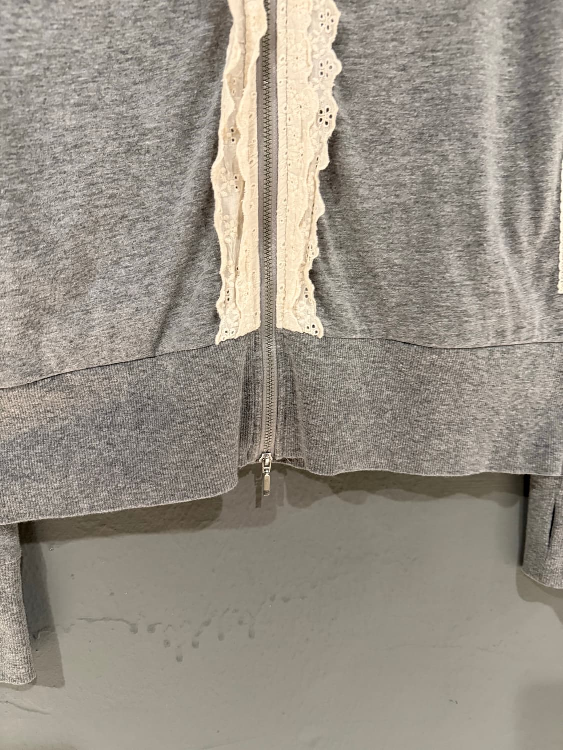 crochet line hand warmer hood zip-up 상품이미지6