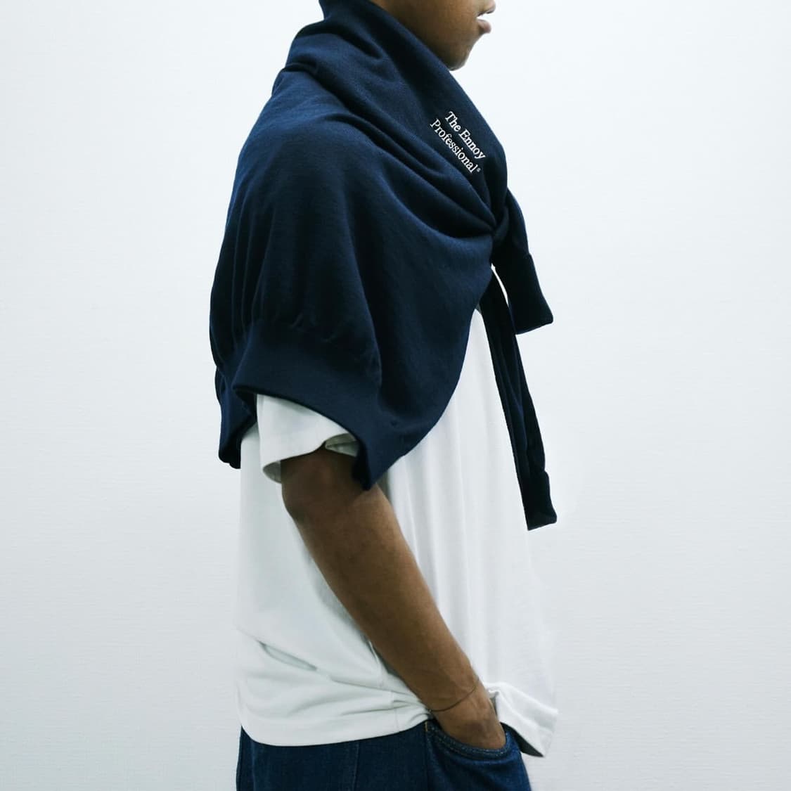 엔노이 ENNOY 25aw 메리노 울 스웨터 네이비 XXL 상품이미지8