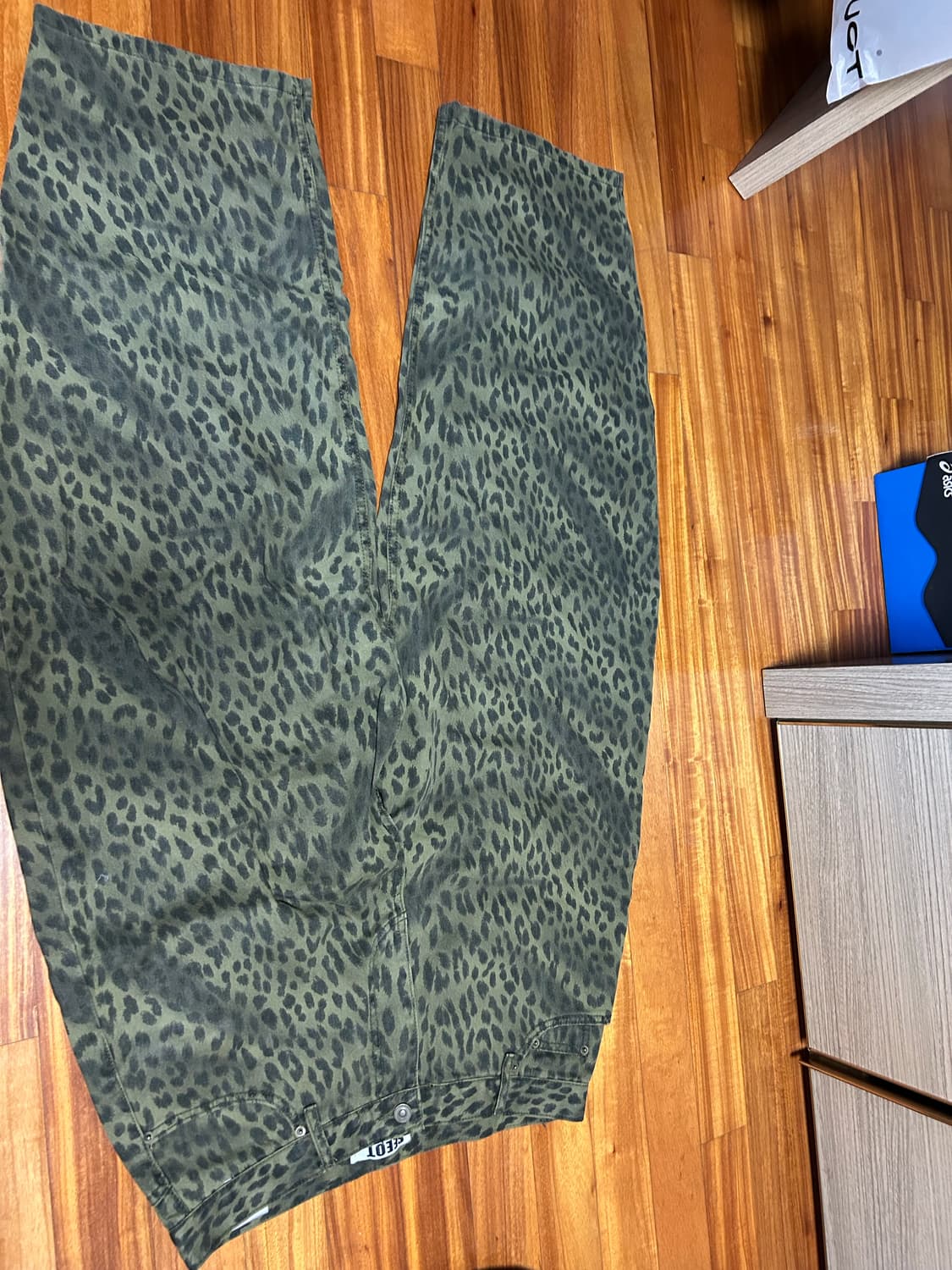 레오파드 프린트 와이드 데님 L 상품이미지2